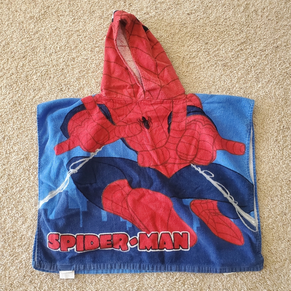 Marvel spiderman hooded poncho-towel